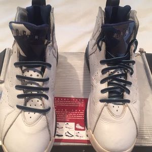 Jordan retro 7 white/French-bye/flint grey